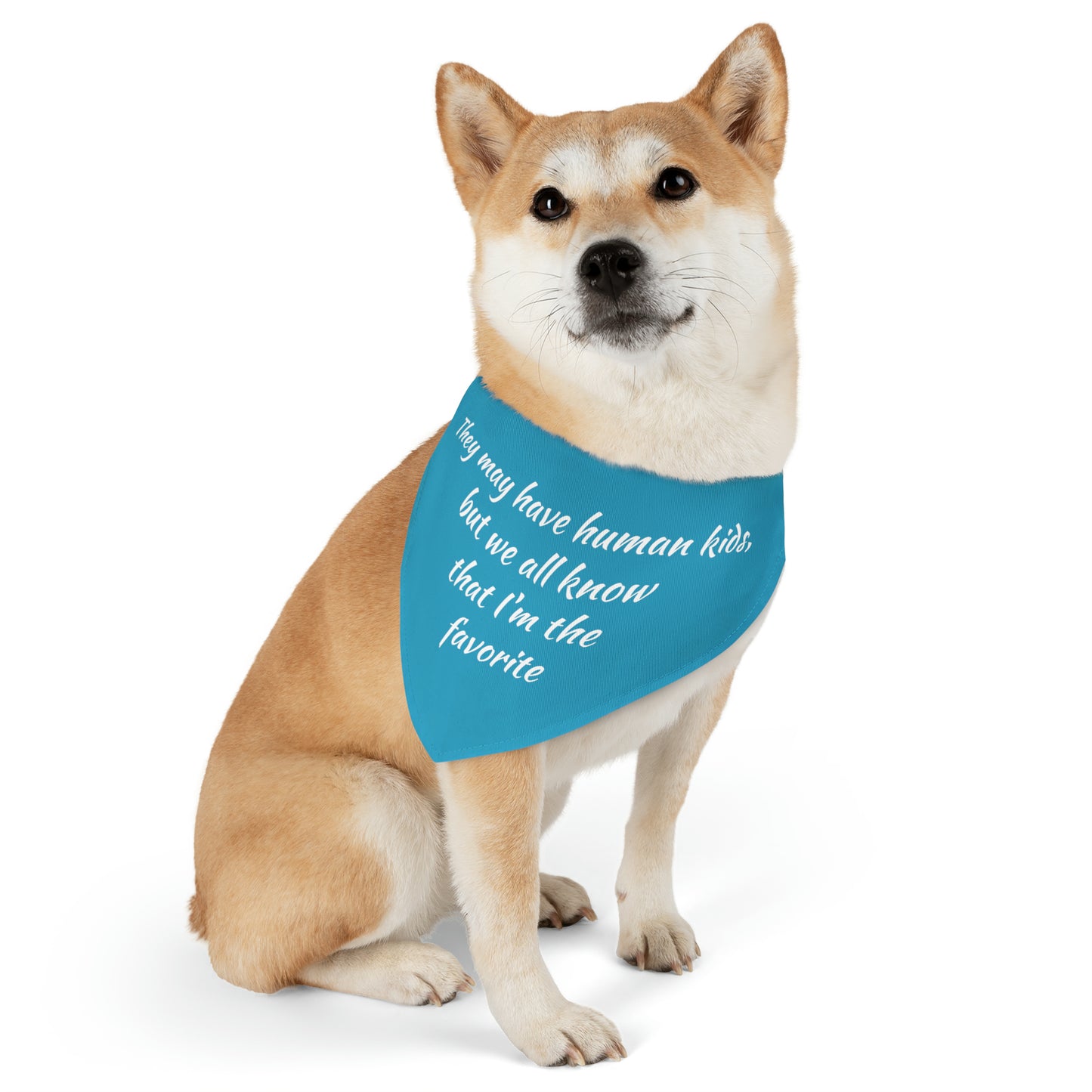 "They May Have Human Kids, But We All Know That I'm the Favorite" Dog Bandana Collar