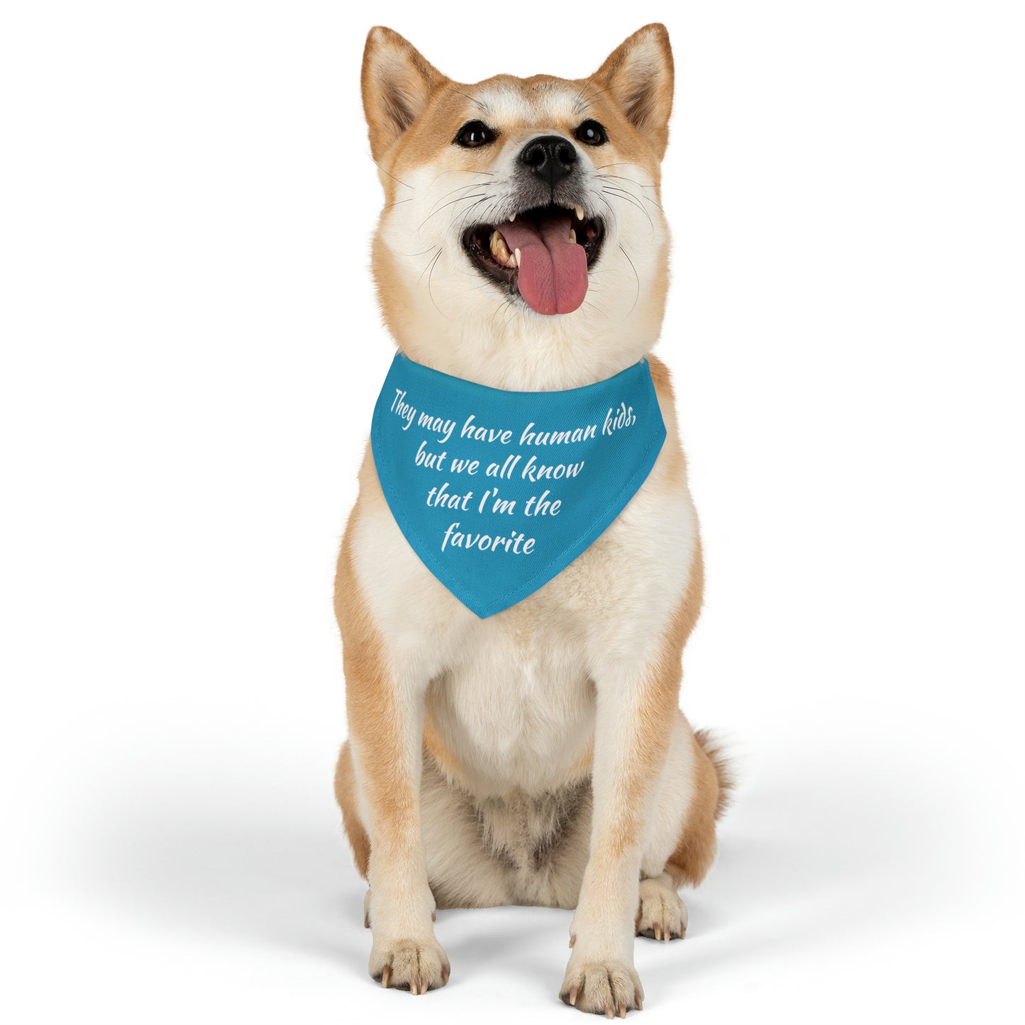 "They May Have Human Kids, But We All Know That I'm the Favorite" Dog Bandana Collar