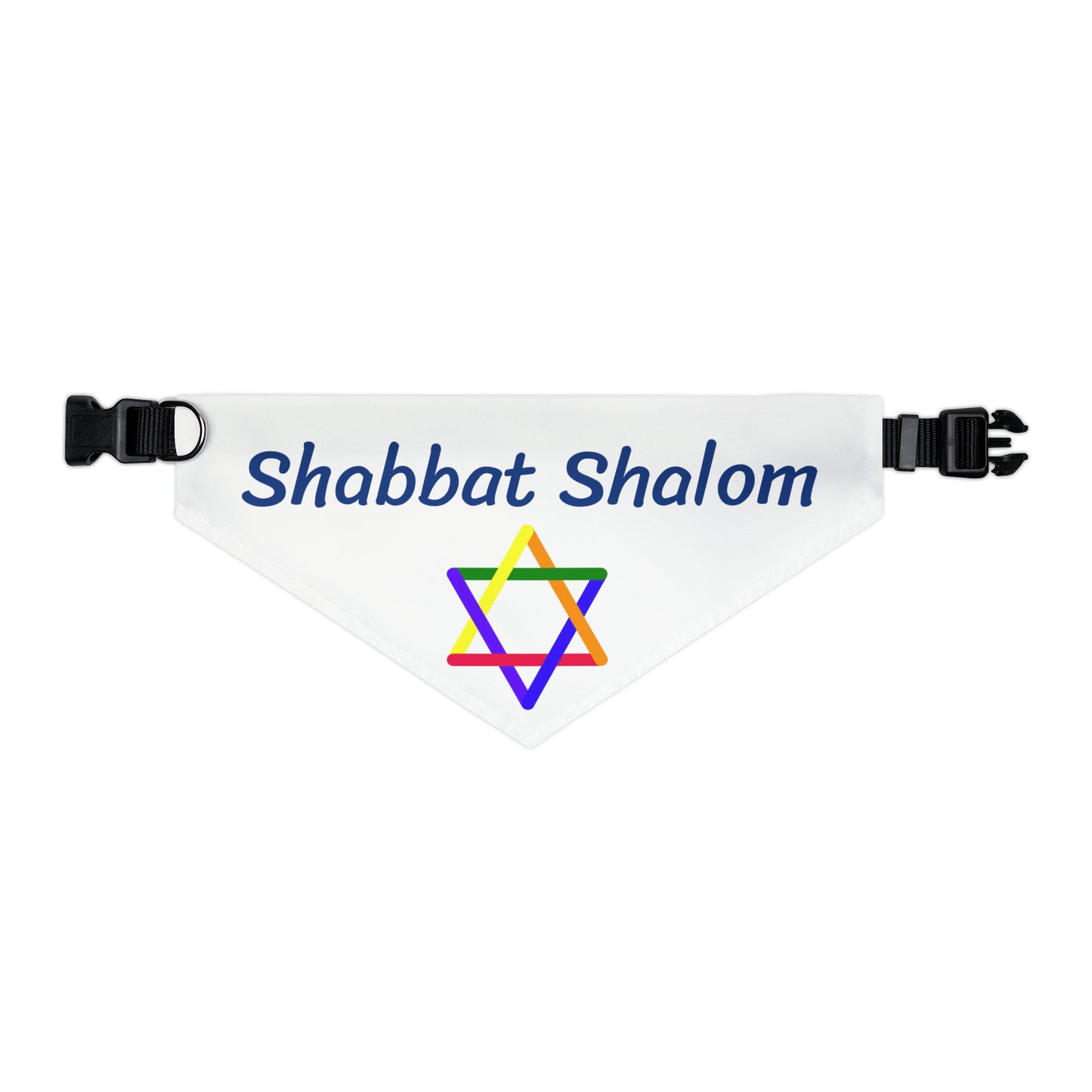 "Shabbat Shalom" Dog Bandana Collar