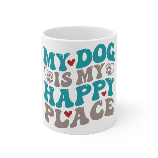 "My Dog Is My Happy Place" Mug
