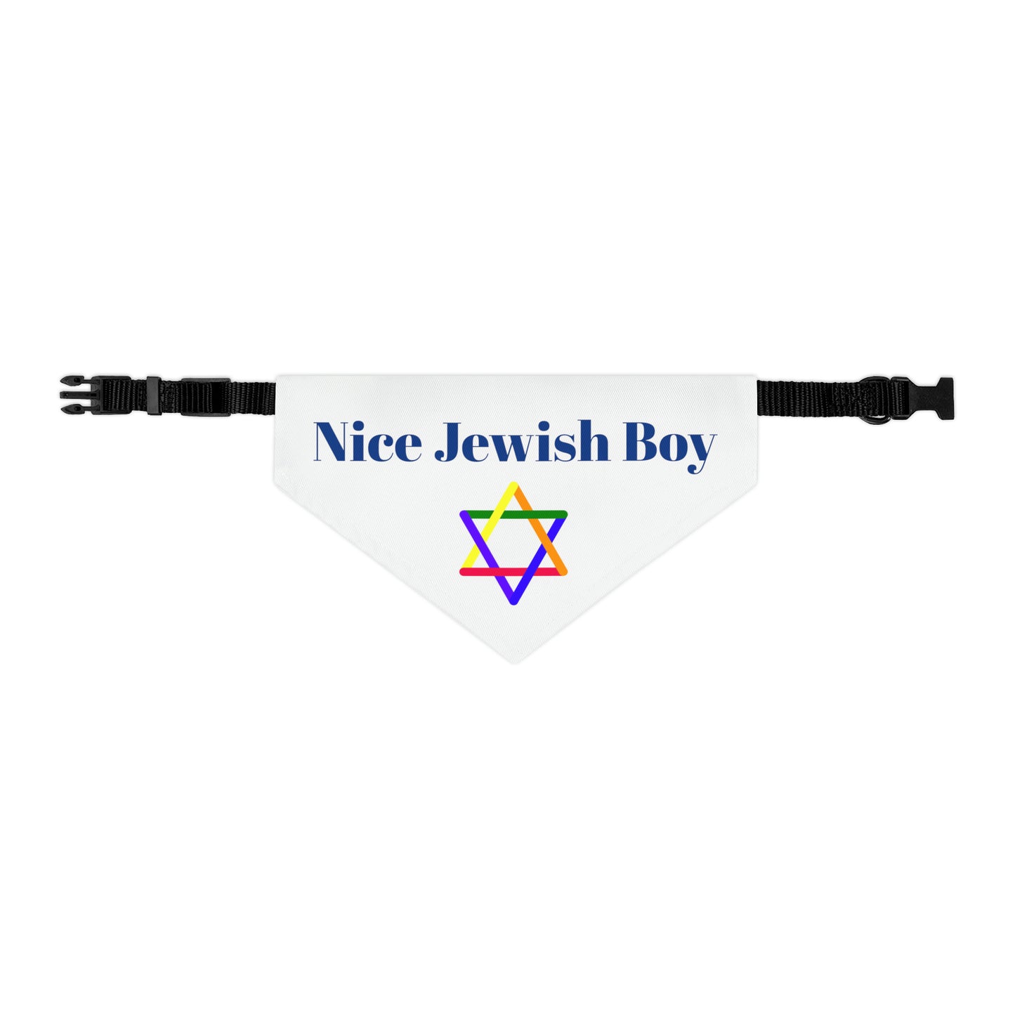 "Nice Jewish Boy" Dog Bandana with Jewish Star