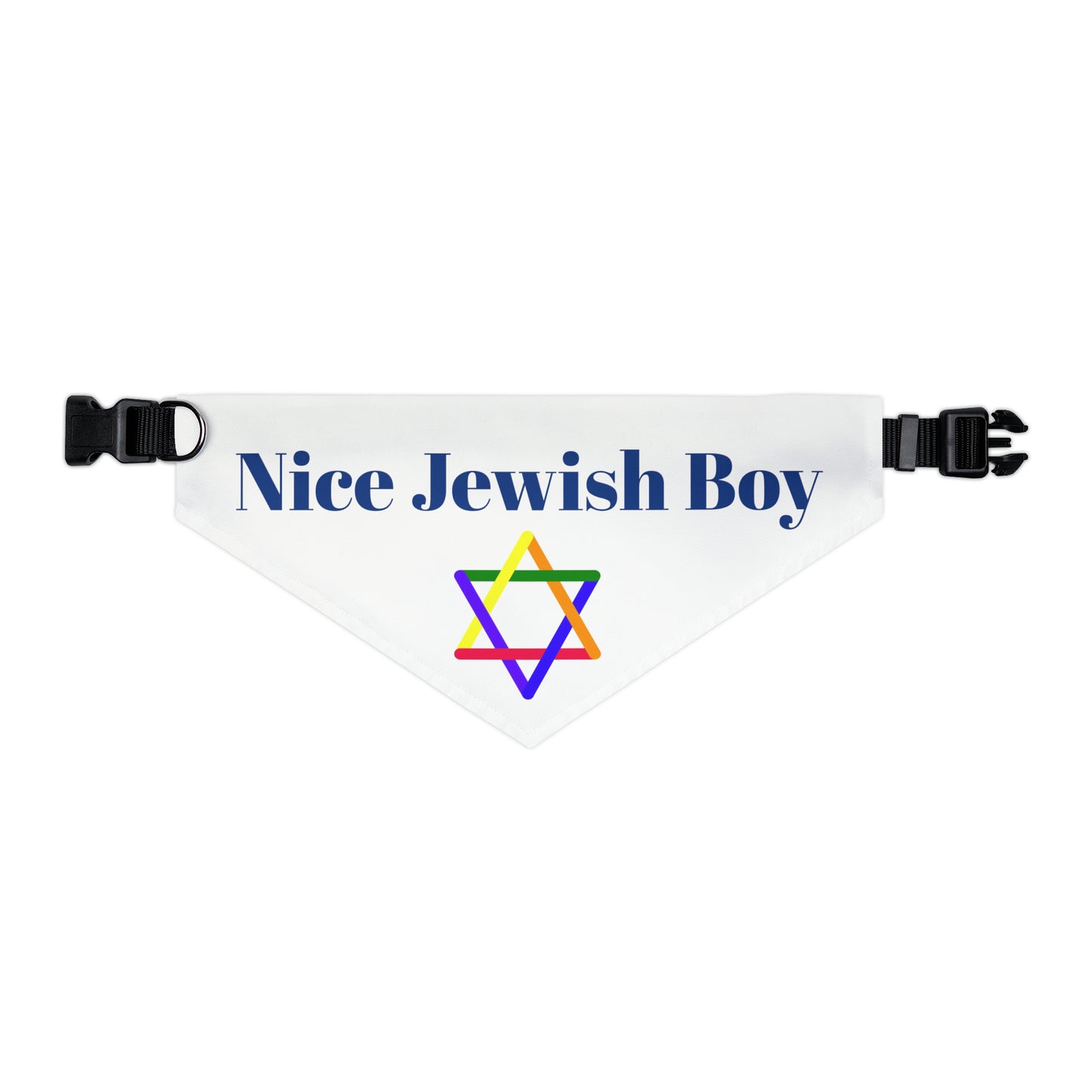 "Nice Jewish Boy" Dog Bandana with Jewish Star