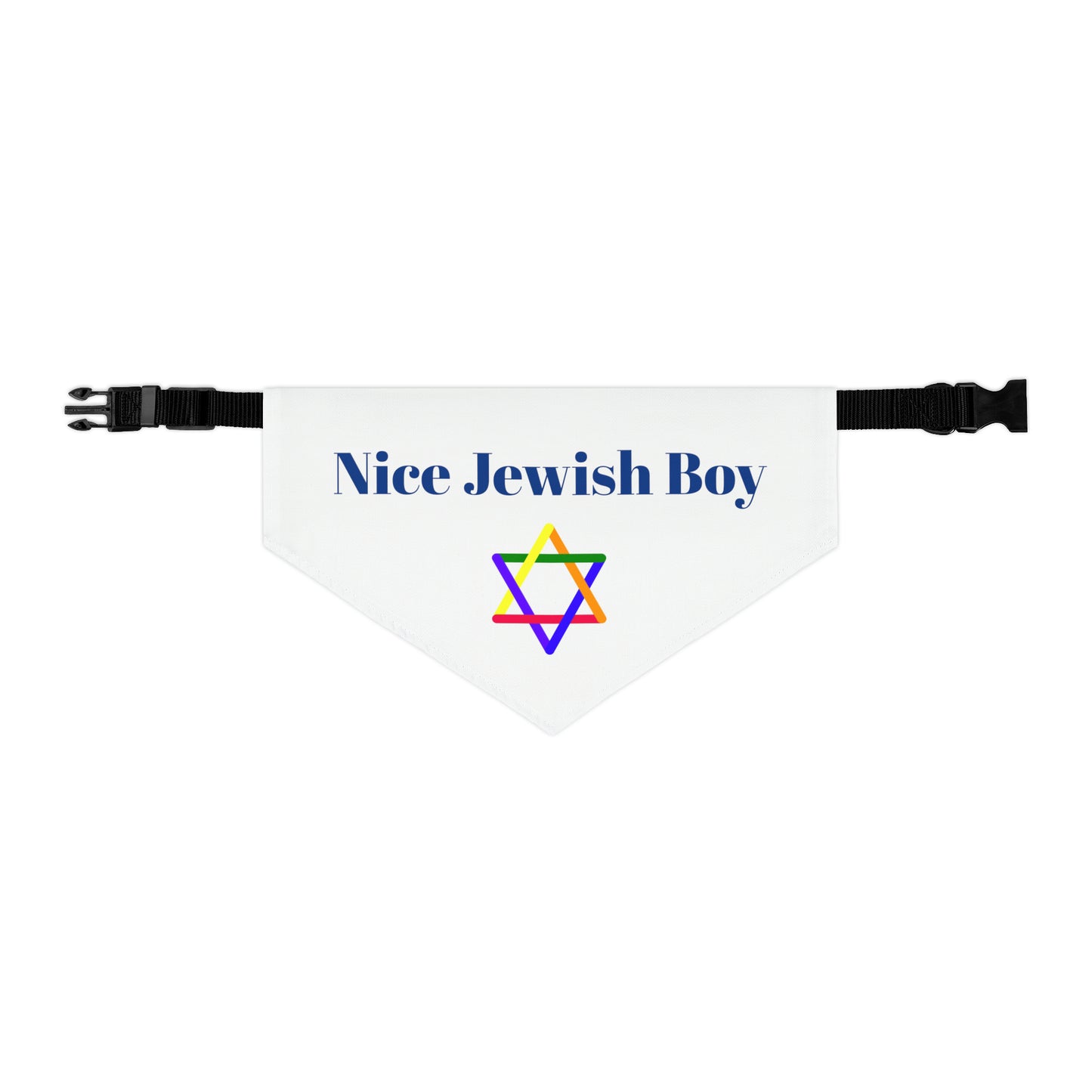 "Nice Jewish Boy" Dog Bandana with Jewish Star