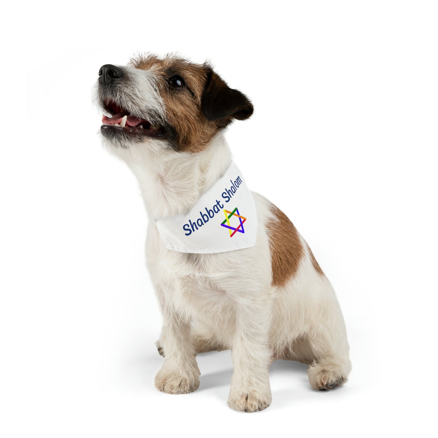 "Shabbat Shalom" Dog Bandana Collar