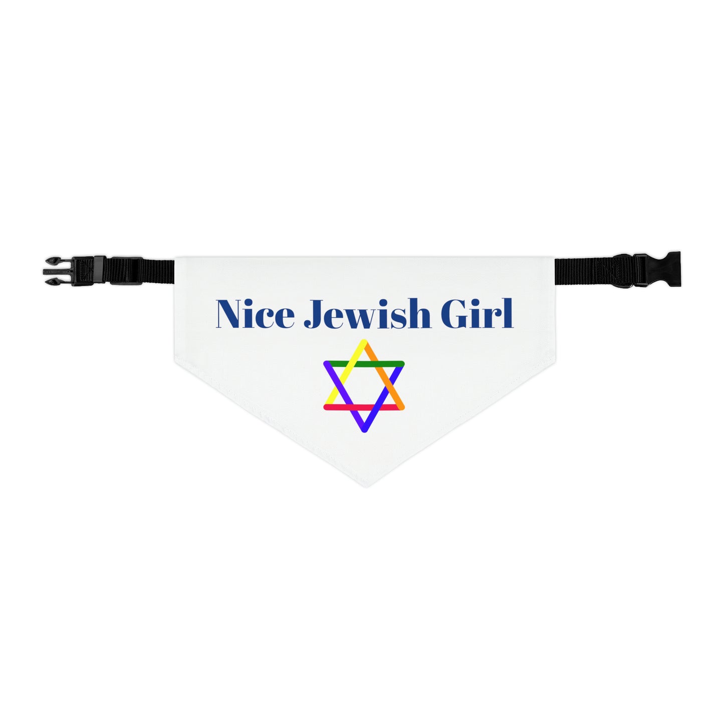 "Nice Jewish Girl" Dog Bandana with Jewish Star