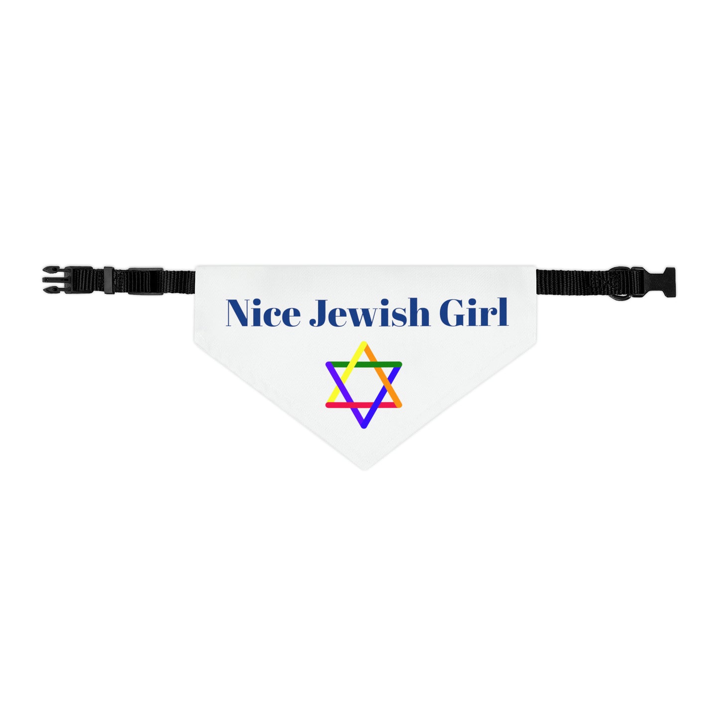 "Nice Jewish Girl" Dog Bandana with Jewish Star