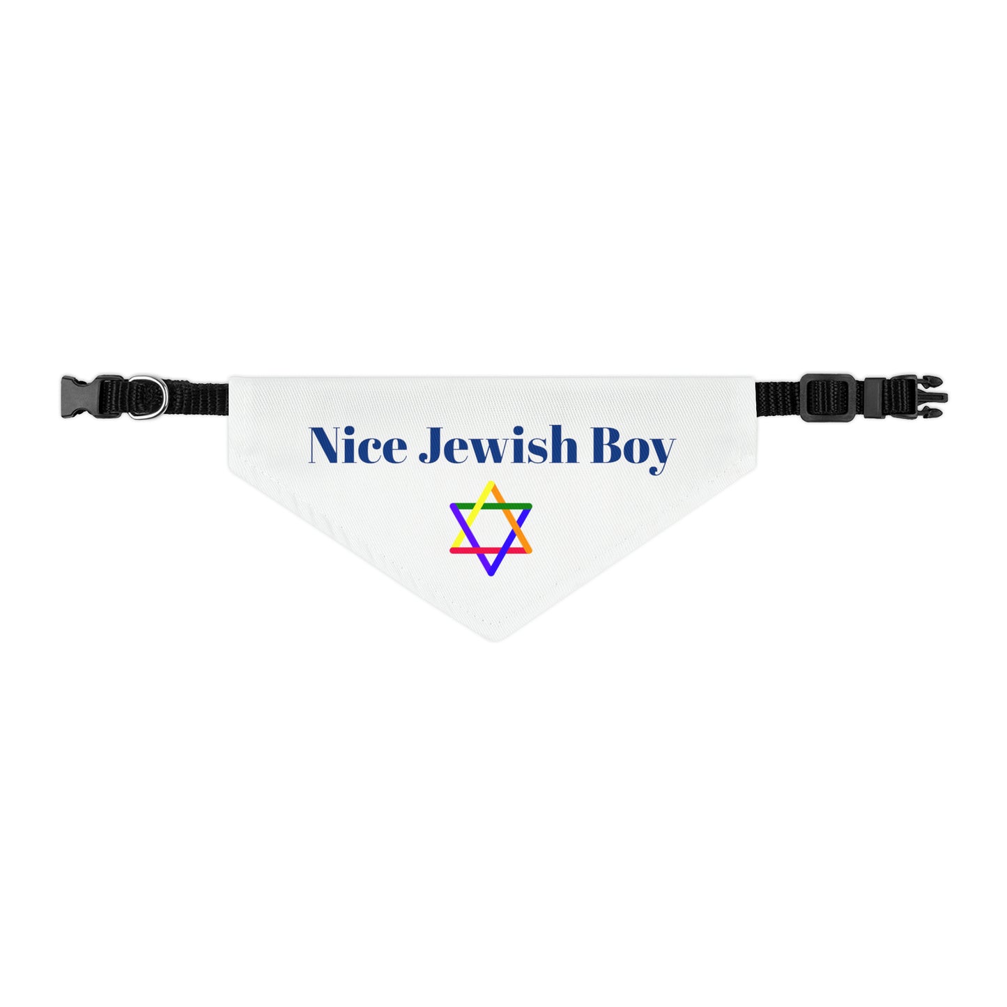 "Nice Jewish Boy" Dog Bandana with Jewish Star