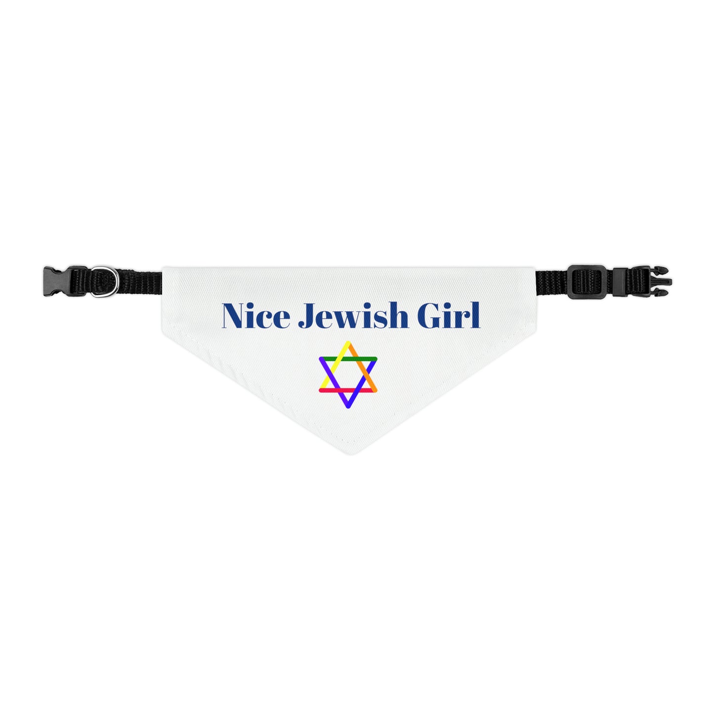 "Nice Jewish Girl" Dog Bandana with Jewish Star