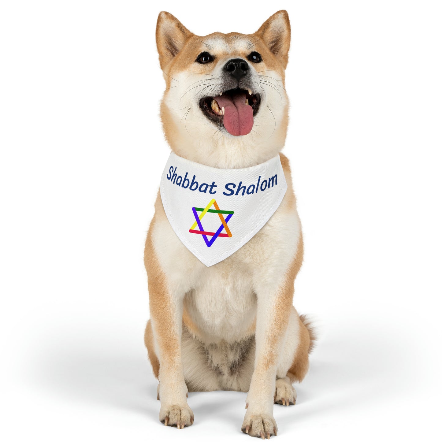 "Shabbat Shalom" Dog Bandana Collar