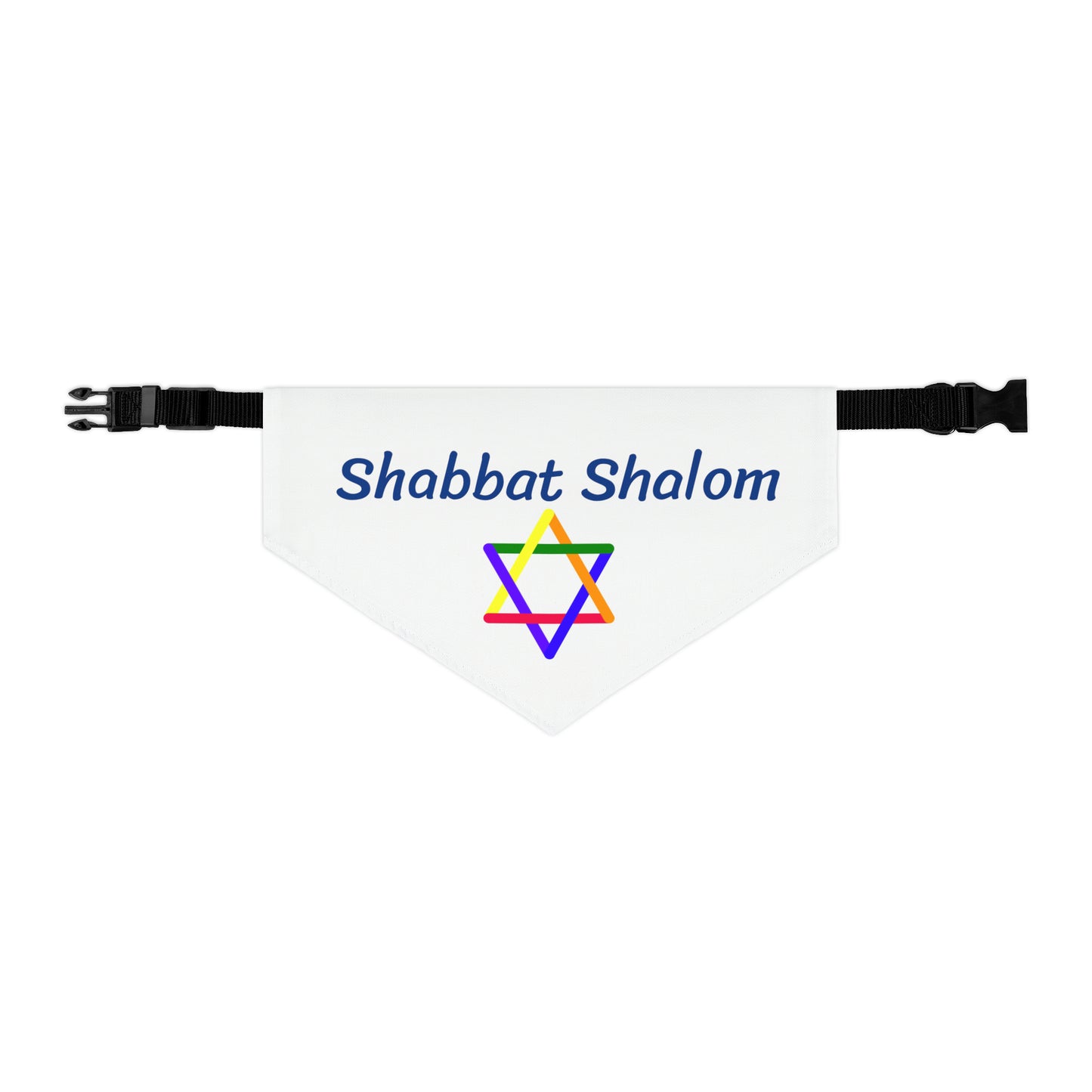 "Shabbat Shalom" Dog Bandana Collar