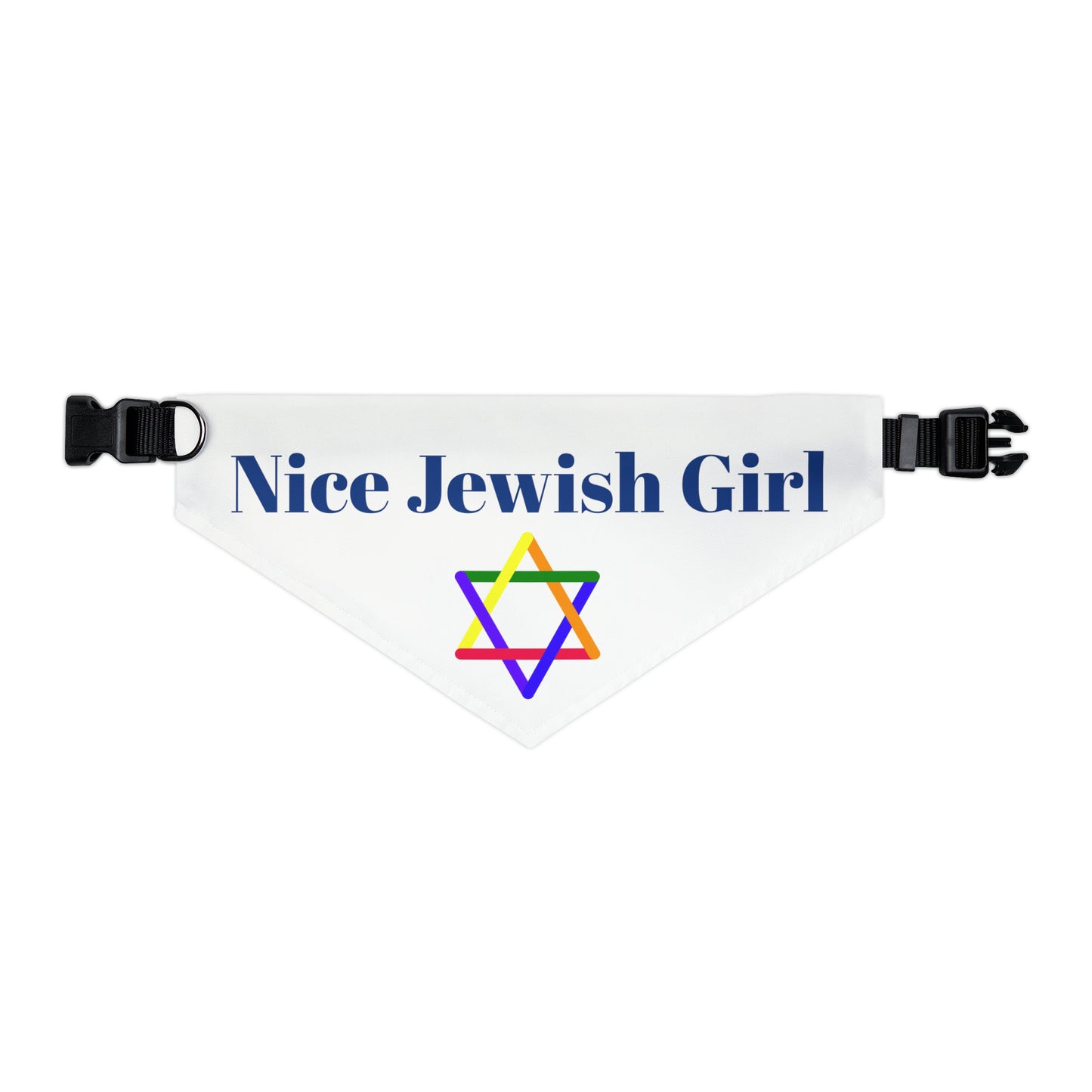 "Nice Jewish Girl" Dog Bandana with Jewish Star