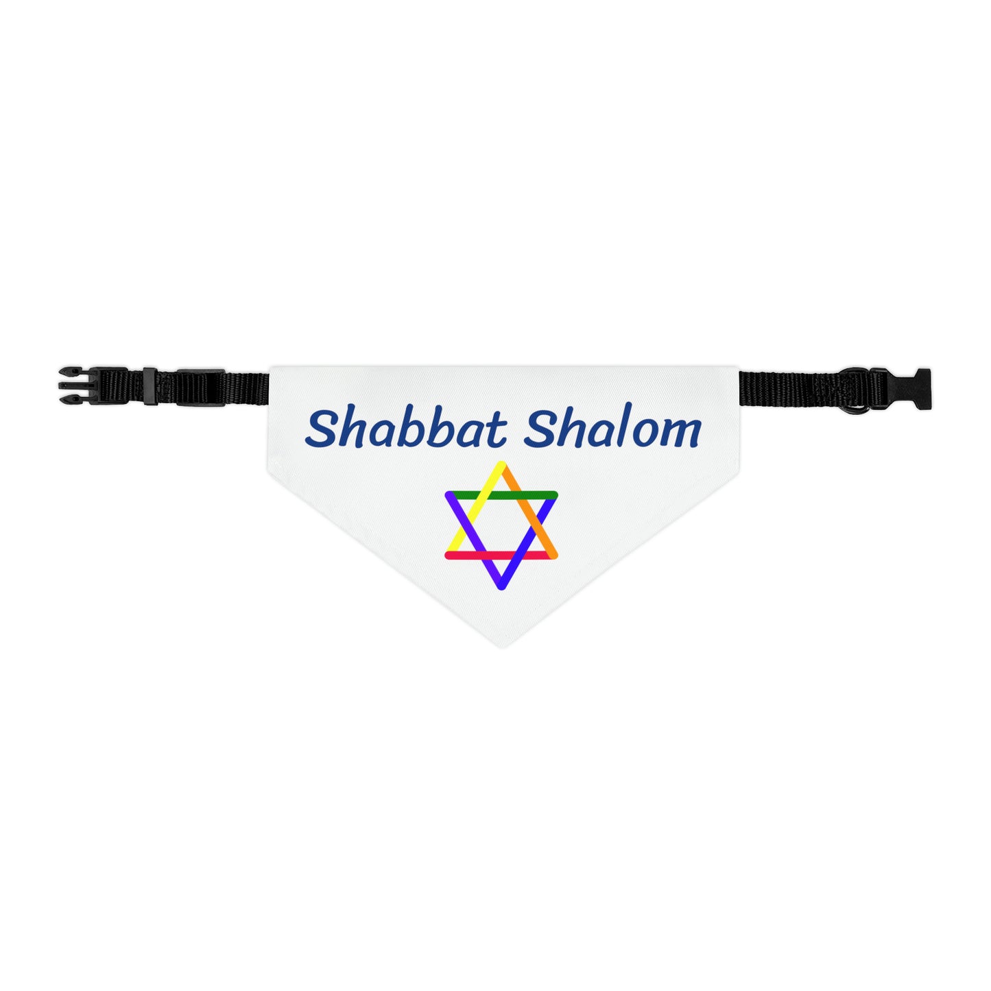 "Shabbat Shalom" Dog Bandana Collar