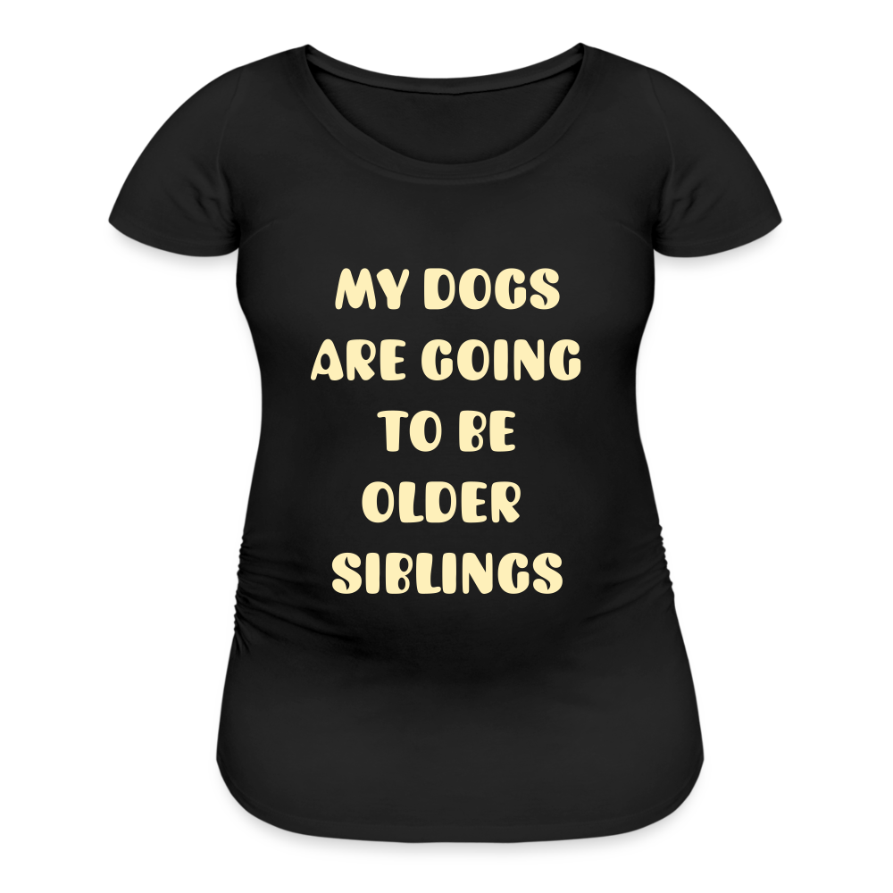Pregnant Dog Mom (with more than one dog) Shirt - black