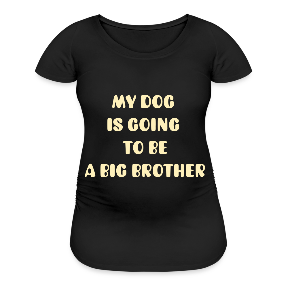 Pregnant Dog Mom (with male dog) Shirt - black