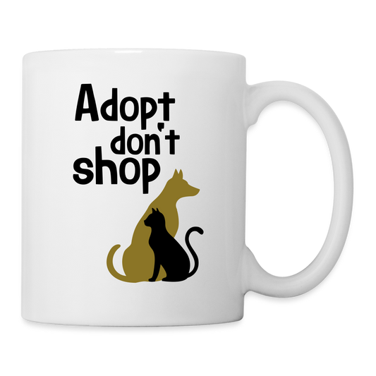 "Adopt Don't Shop" Mug - white