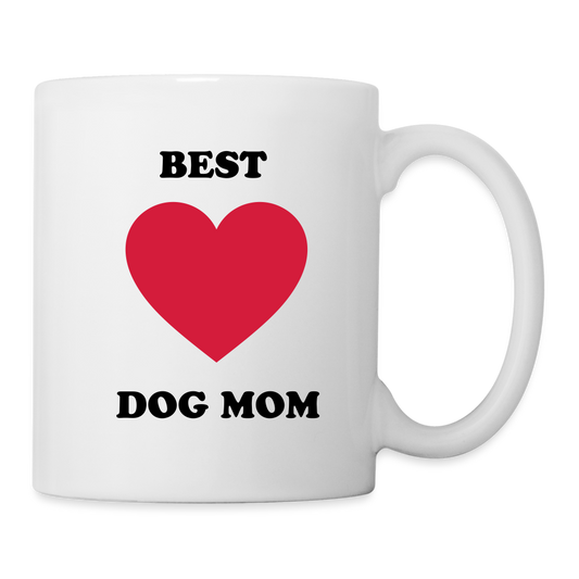 "Best Dog Mom" Mug - white